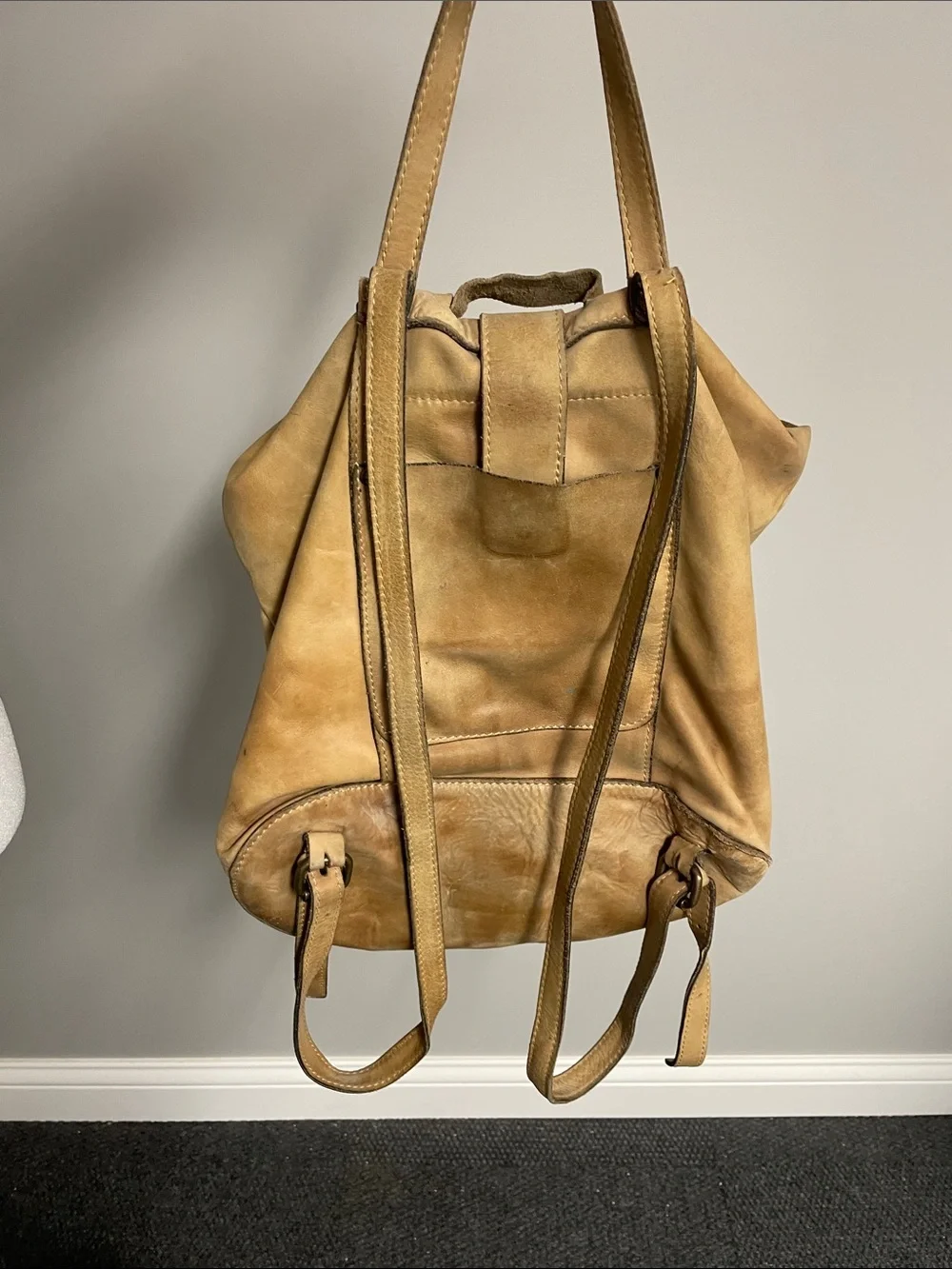 Patricia Nash Vasto Italian Leather Backpack Tan